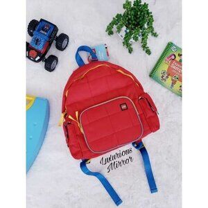 Lego Boy's Quilted Puffer Backpack Red Bag Brick Schoolbag Small 13" New